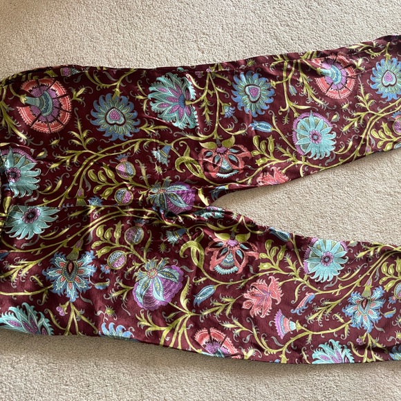 Wide leg colored palazzo pants  by F. L. Malik Size Small Flowy Legs - Picture 4 of 7